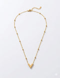 Minimalist Gold V-Pendant Necklace