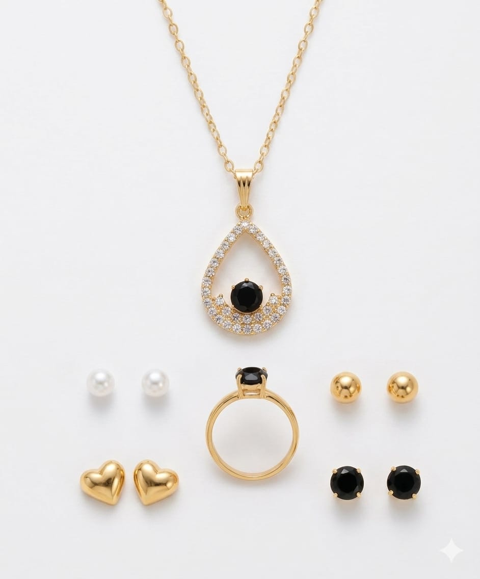 Elegant Crystal  Gold Plated Necklace