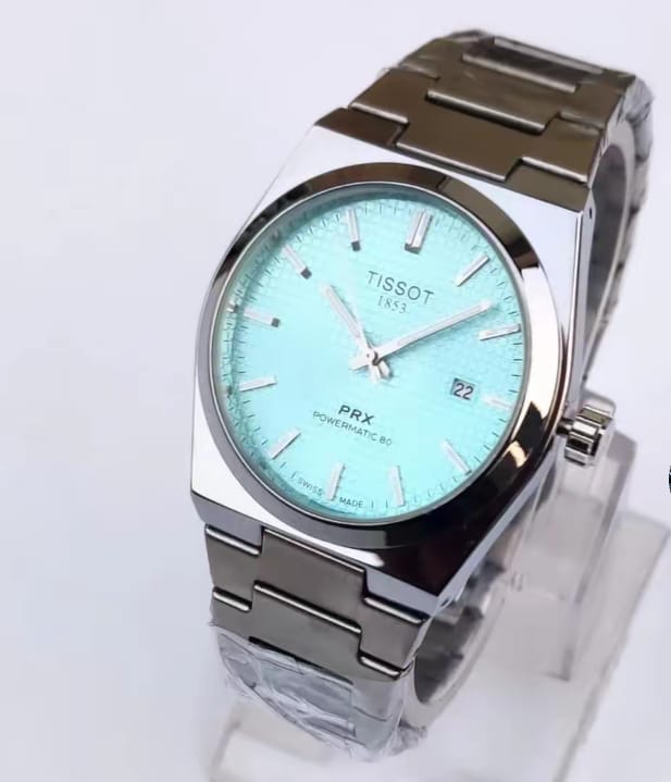 Premium Ice Blue Dial Men's Luxury Watch - Stainless Steel Integrated.