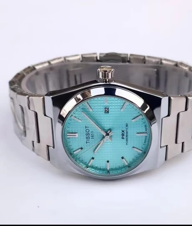 Premium Ice Blue Dial Men's Luxury Watch - Stainless Steel Integrated.